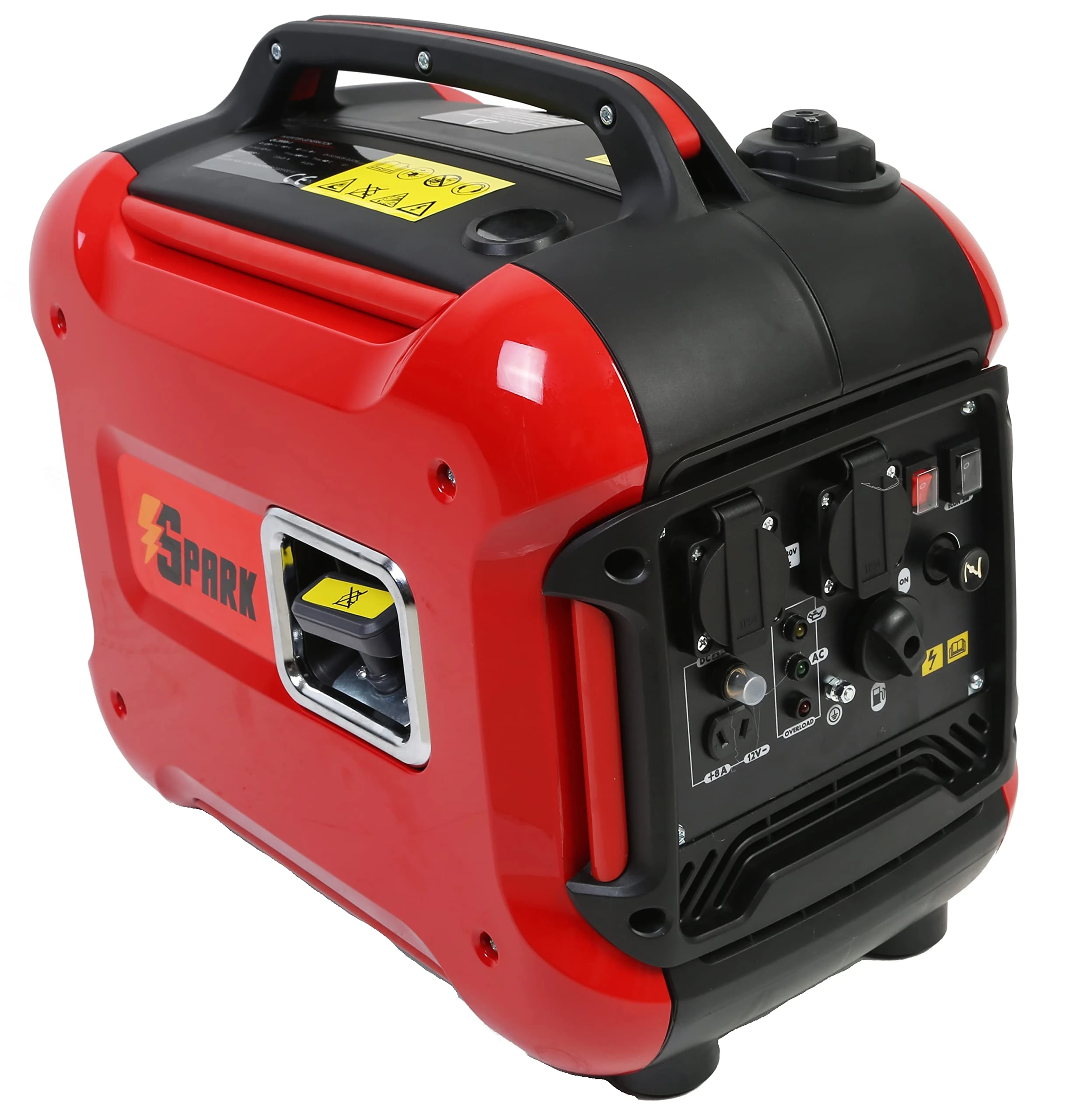 2000W 2000 Watt Petrol Portable Inverter Generator - 240V, 79.7cc Engine, 4.0L fuel tank, True Sine Wave - UK 3 pin sockets