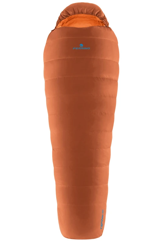Ferrino Unisex - Adult Lightec Down Sleeping Bag, Orange, 215 cm x 80 cm
