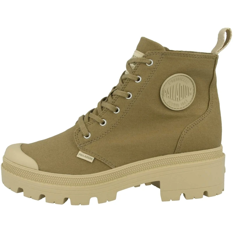 Palladium, PALLABASE TWILL, Boots female, Green, 5 UK