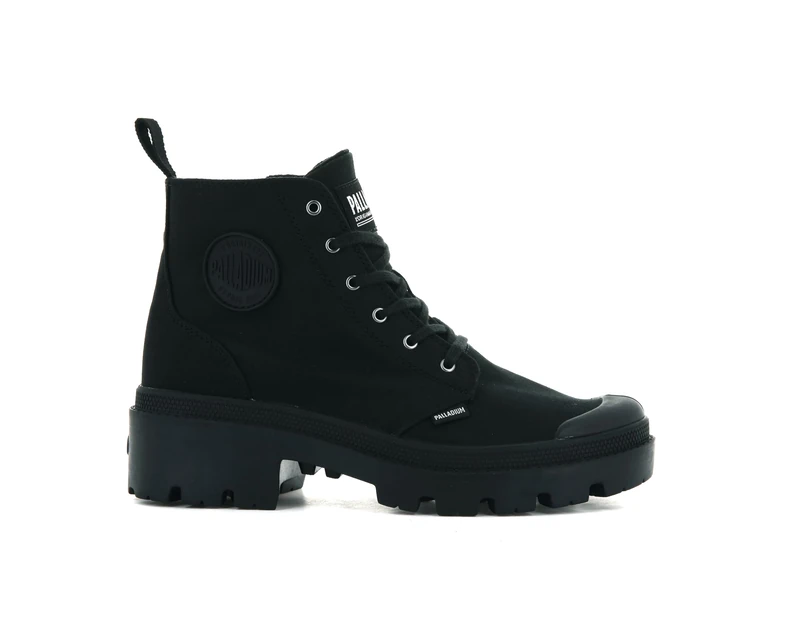 Palladium, PALLABASE TWILL, Boots female, Black, 5.5 UK