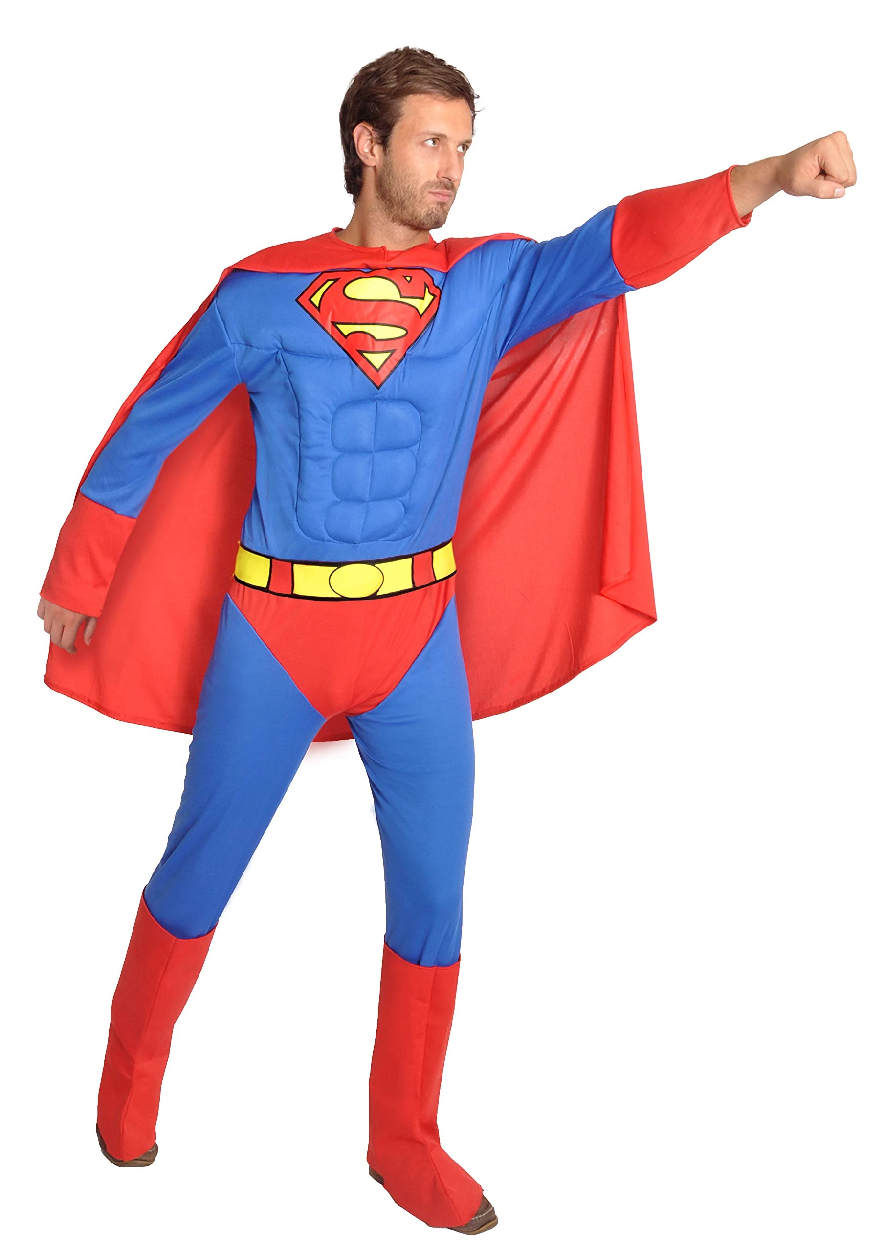 Superman costume disguise adult official DC Comics (Size L) with padded muscles