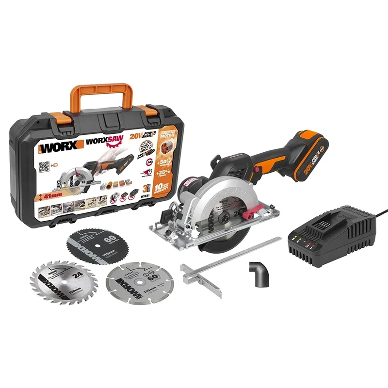 WORX WX531 18V (20V Max) Brushless Worxsaw Cordless Compact Circular Saw