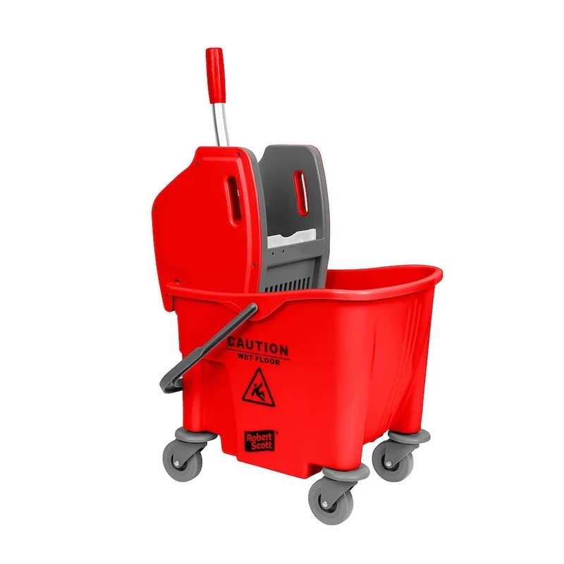 Blake & White PS8100 Purely Smile Kentucky Mop Bucket and Wringer | 25 litre | Red