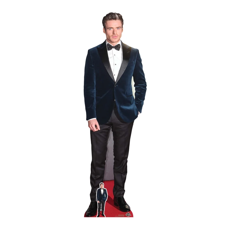 STAR CUTOUTS CS806 Richard Madden Blue Velvet Jacket Lifesize Cardboard Cutout with Free Mini Cardboard Cutout Height 179cm - Image 1