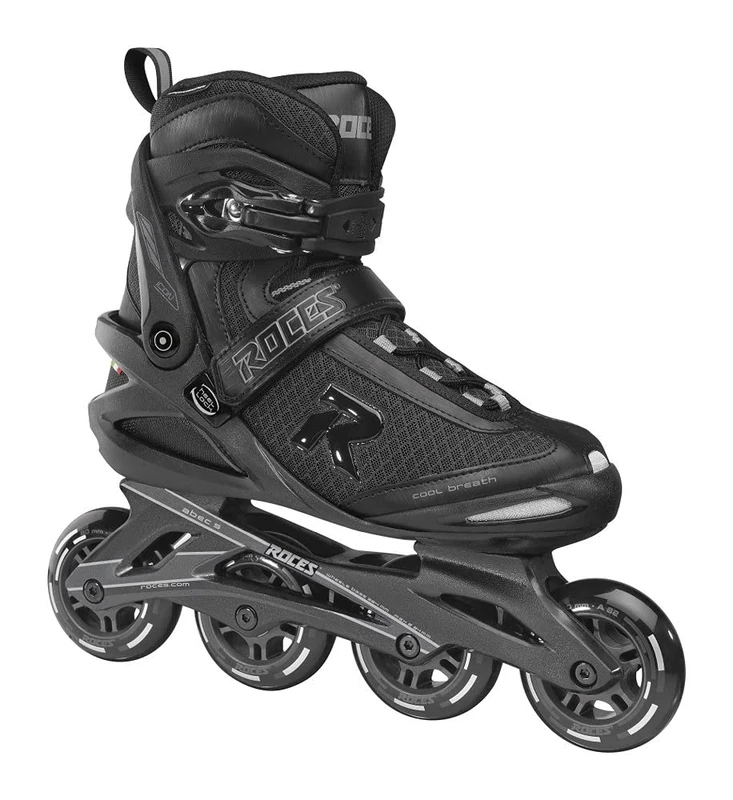 Roces Men's ICON Inline Skates, Black-Dark-Charcoal, 37