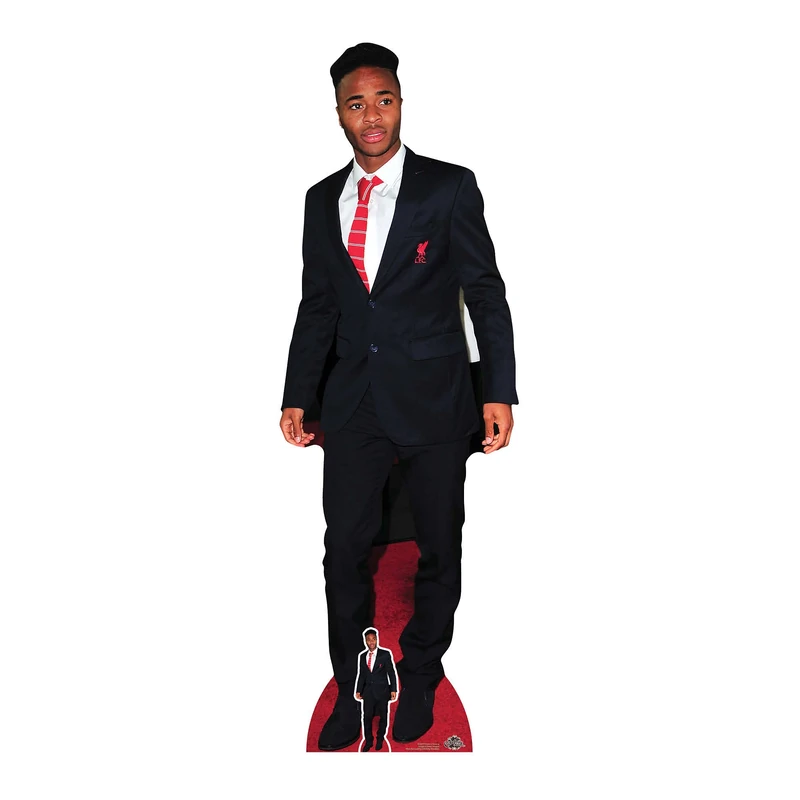 STAR CUTOUTS CS809 Raheem Sterling Lifesize Cardboard Cutout with Mini – 172cm Footballer Standee Party Decoration & Fan Display