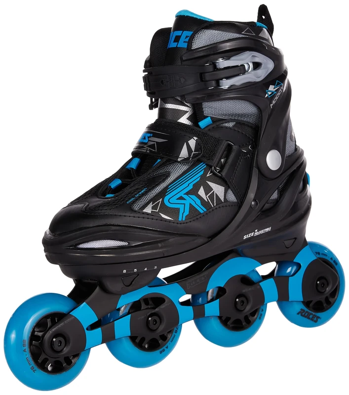 Roces Boys' Moody Boy TIF Inline Skates, Black-Astro Blue, 30-35
