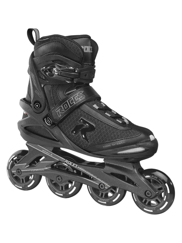 Roces Men's ICON Inline Skates, Black-Dark-Charcoal, 39