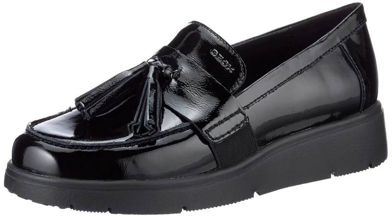 Geox Womens D Arlara Moccasins, Black, 5.5 UK