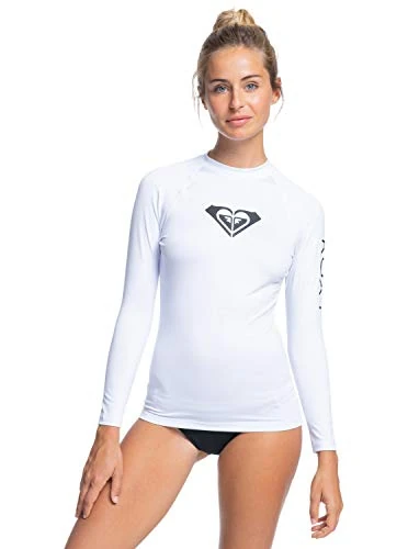 ROXY Women's Whole Hearted Long Sleeve Upf 50 Rash Vest, Anthracite, M UK
