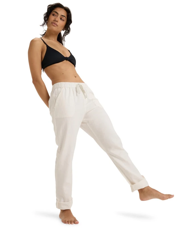 Roxy Young Women On The Seashore Pants, White, M EU - Image 1