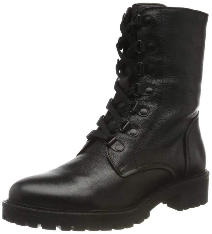 Geox Women's D HOARA G Mid Calf Boot, Black, 3 UK