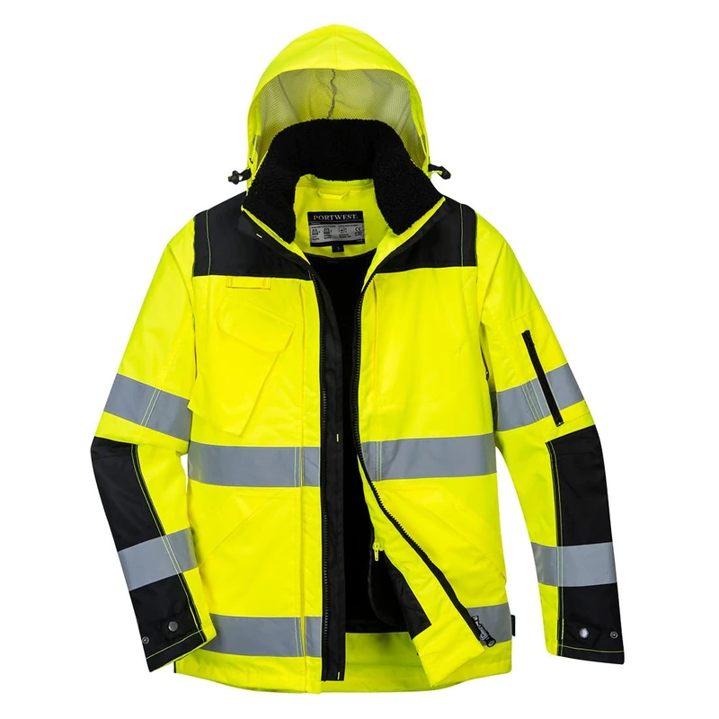 Portwest Pro Hi-Vis 3-in-1 Jacket, Size: XXL, Colour: Yellow/Black, C469YBRXXL