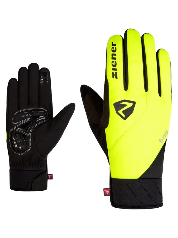 Ziener Men's Donni GTX INF PR Winter Cycling Gloves | Primaloft, Gore-Tex Infinium, Poison Yellow, 10.5