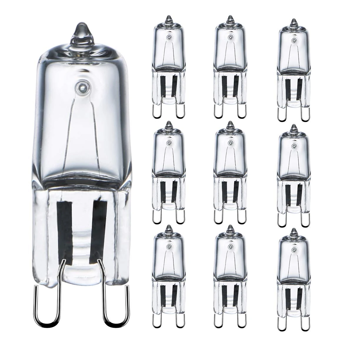 Comyan G9 Halogen Bulbs 230V 42W (44W) 2800K Warm White 590lm Clear G9 Capsule Bulb Dimmable, 10Pack