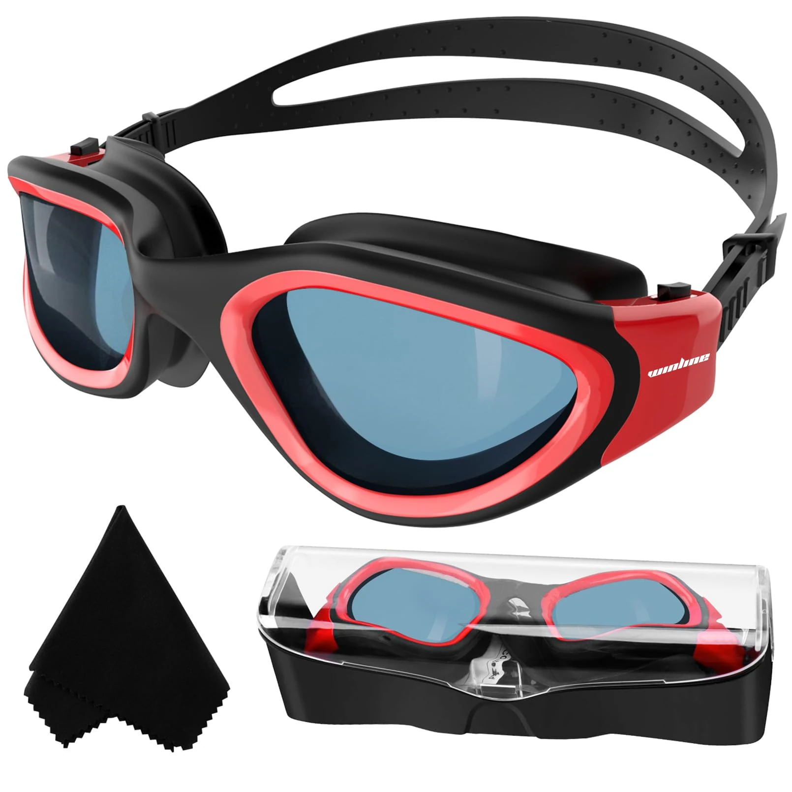 Adult Swimming Goggles,Polarized Open Water Goggles Swimming Anti Fog UV Protection No Leakage Clear Vision Easy to Adjust for Adults Men Women Teenagers