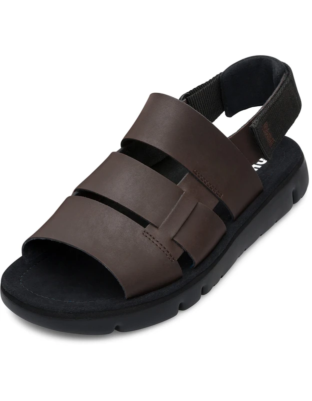 Camper Men's Oruga K100470 Sandal, Dark Brown, 6 UK