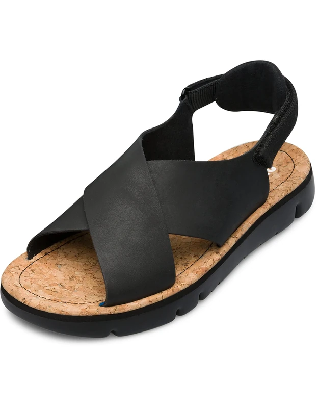 Camper Women's Oruga TWS Twins-k200157 Flat Sandals, Black 022, 8 UK