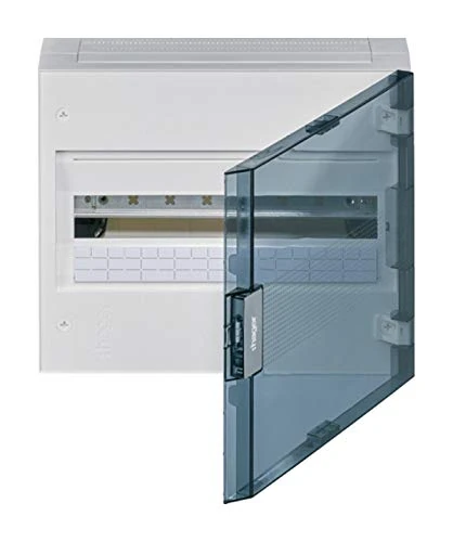 Hager Sistemas VB118TE VB Series Vega Surface Box, 18 Modules, 1 Row, Transparent Door