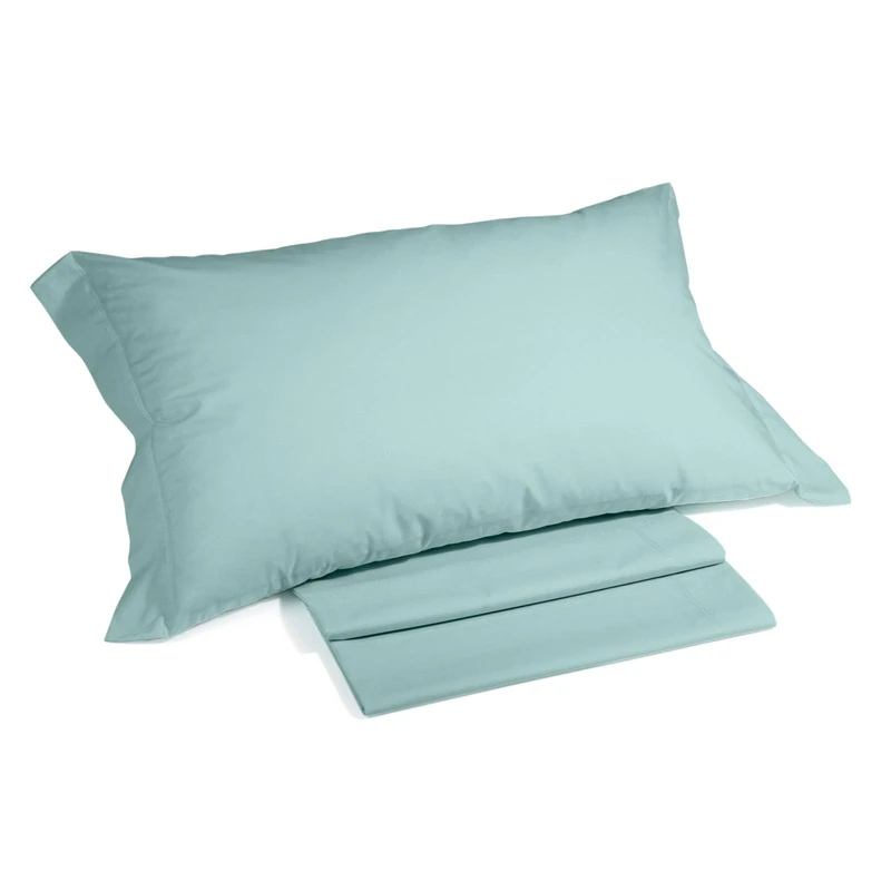 Caleffi Plain Cotton Bedding Set, Cotton, Water, Double, 51206, Caleffi - Image 1