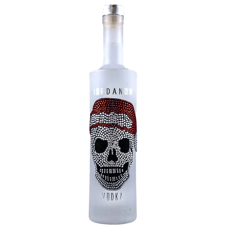 Iordanov Skull Christmas Vodka | Luxury Xmas Gift for Men & Women | Drink Neat or in Cocktails | 70cl Craft Vegan Alcohol in a Crystal Artisan Bottle