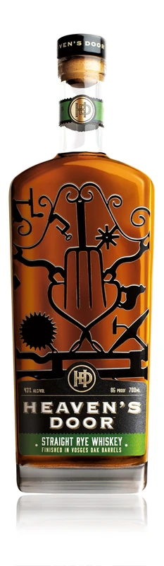HEAVENS DOOR - Straight Rye 86 Proof -43 percent ABV, 70cl Whiskey, Premium Gift for Whiskey Lovers