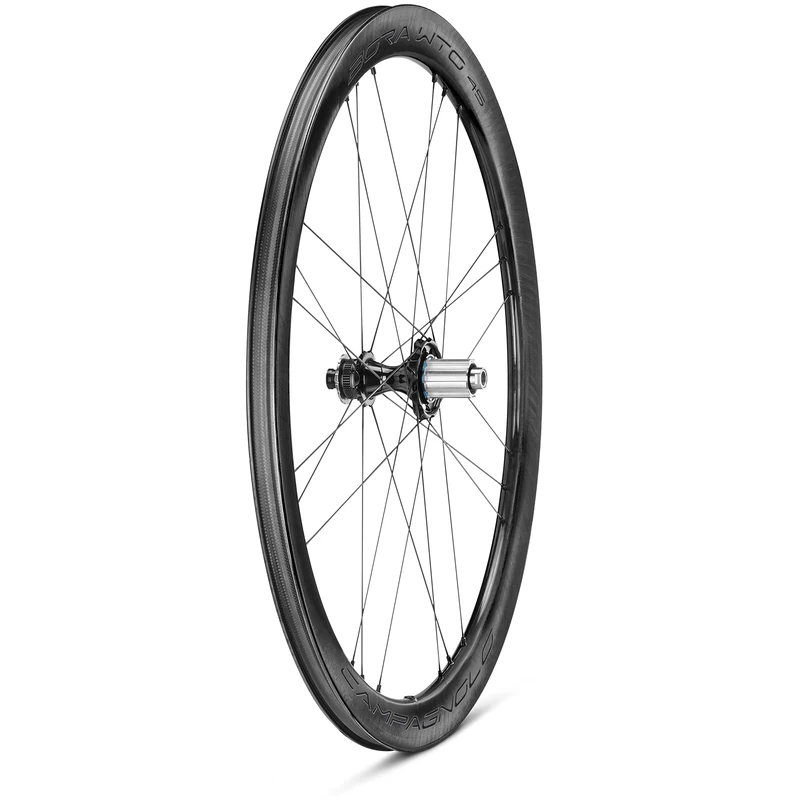 Campagnolo Bora WTO 45 Disc Brake 2-Way Fit Tubeless Rear Wheel, Dark Label, Shimano/SRAM Freehub