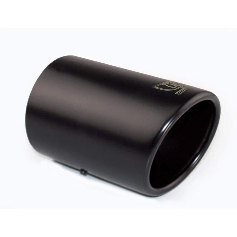 Ulter Sport Exhaust finisher - Round Ø90mm Slanted - Length 120mm - Installation 65-80mm - Black Inox