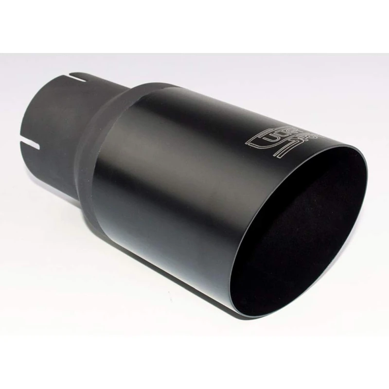 Ulter Sport Exhaust finisher - Round Ø90mm Slanted - Length 180mm - Installation ->55mm - Black Inox
