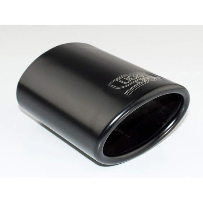 Ulter Sport Exhaust finisher - Oval 95x65mm - Length 120mm - Installation 40-55mm - Black Inox