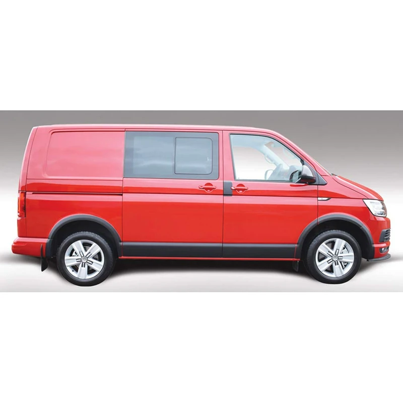 RGM Set Body Moulding Covers compatible with Volkswagen Transporter T5 2003-2015 & T6 2015- Short Wheel Base & Right Sliding Door - Black