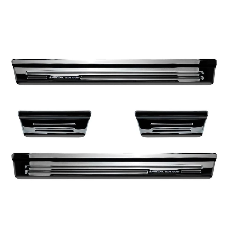 Avisa Black Inox door sill protectors compatible with Honda CR-V (CW) 2018- 'Special Edition' - 4-pieces