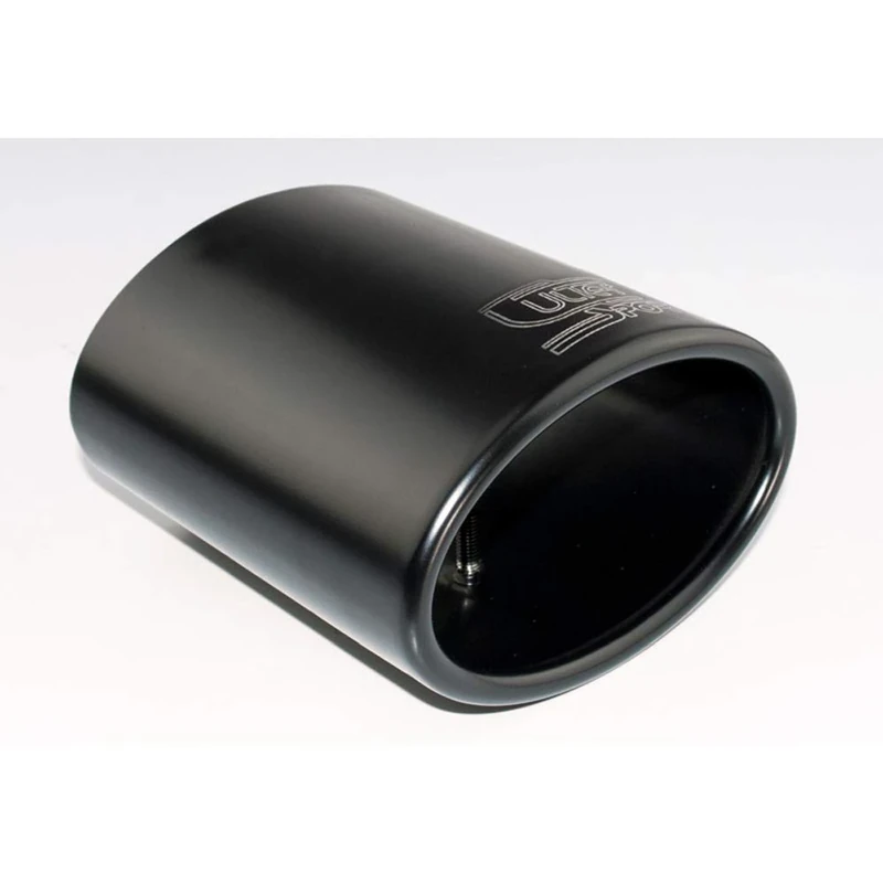 Ulter Sport Exhaust finisher - Oval 120x80mm Slanted - Length 120mm - Installation 50-65mm - Black Inox