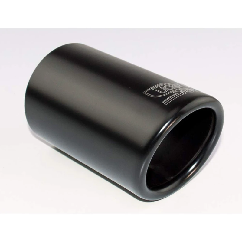 Ulter Sport Exhaust finisher - Round Ø80mm - Length 120mm - Installation 45-65mm - Black Inox