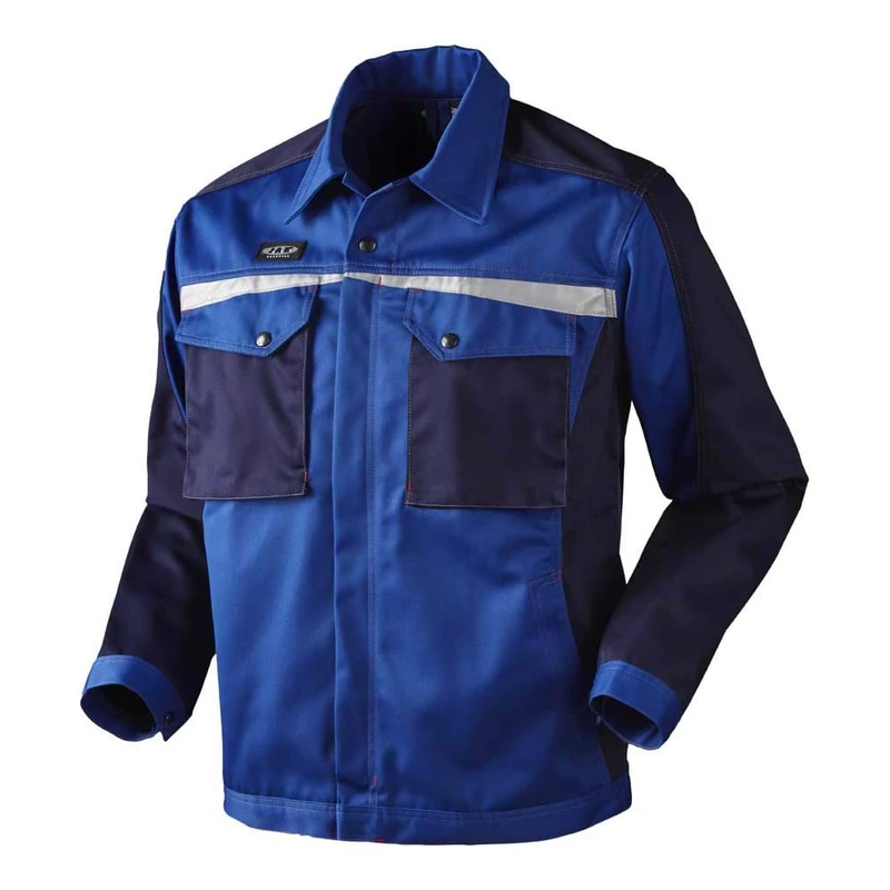 J.A.K. 92051804 Series 9205 65% Polyester/35% Cotton Blouson Jacket, Royal Blue/Navy, XL Size