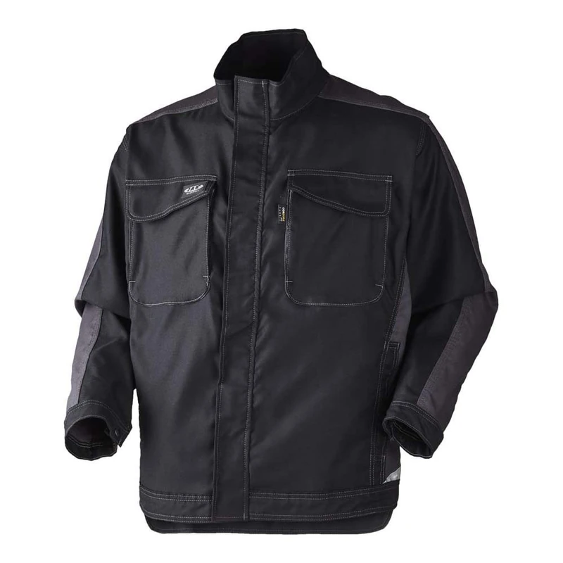 J.A.K. 16025101 Series 1602 65% Polyester/35% Cotton Blouson Jacket, Black/Grey, S Size - Image 1