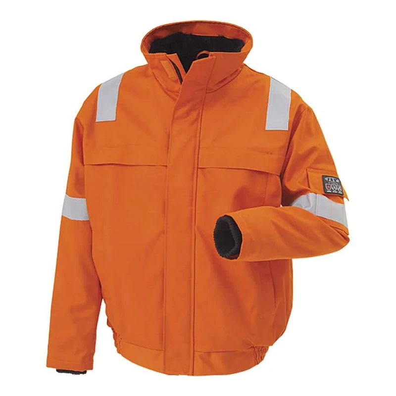 J.A.K. 3407127 Series 12134 65% Cotton/34% Polyester/1% Negastat Jacket, Orange, 4XL Size