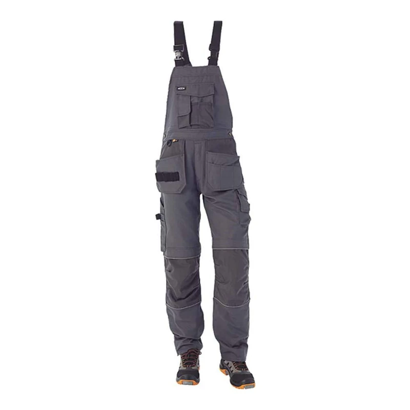 J.A.K. 150314084 Series 1503 60% Cotton/40% Polyester Dungarees, Grey, 48 R (34/32) Size