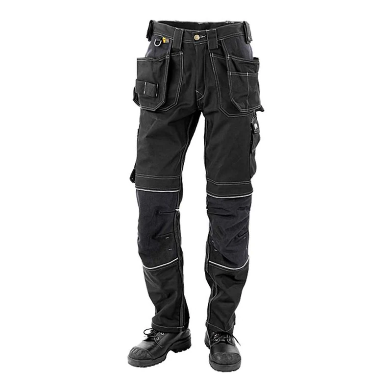 J.A.K. 150112120 Series 1501 60% Cotton/40% Polyester Trousers with Hanging Pockets, Black, 66 R (47/32) Size