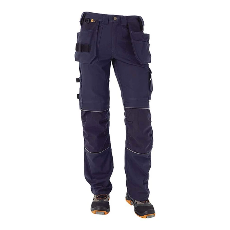 J.A.K. 150105076 Series 1501 60% Cotton/40% Polyester Trousers for Men with Hanging Pockets, Navy, 44 R (30/32) Size