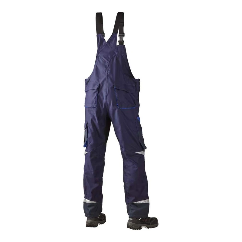 J.A.K. 160346B096 Series 1603 65% Polyester/35% Cotton Painter Overalls Dungarees, Navy/Royal Blue, 54 L (38/35) Size