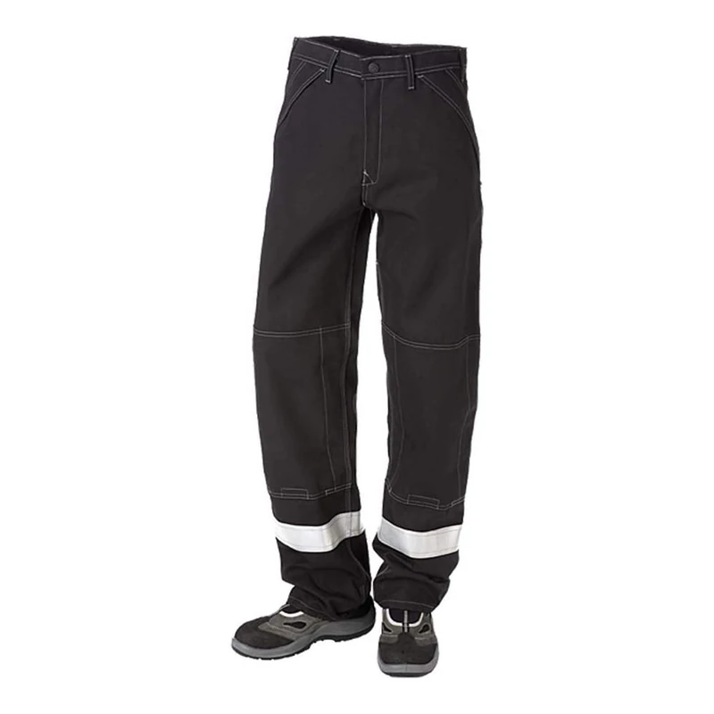 J.A.K. 1200112084 Series 12001 65% Cotton / 34% Polyester / 1% Negastat Waistbands, Black/Grey, 48 R (34/32) Size