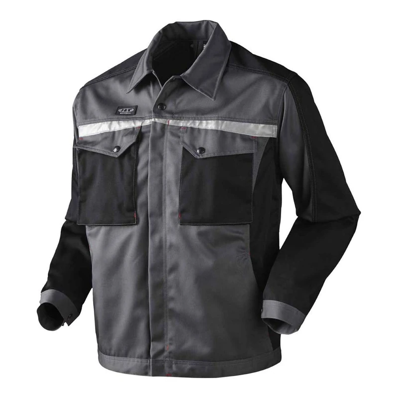 J.A.K. 92055004 Series 9205 65% Polyester/35% Cotton Blouson Jacket, Grey/Black, XL Size