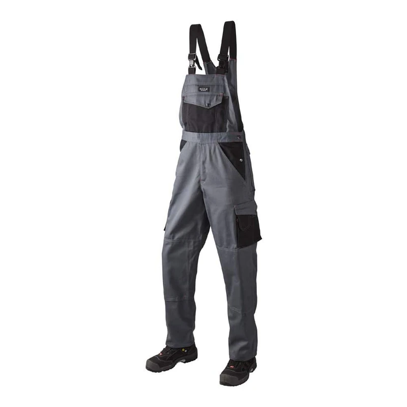 J.A.K. 1020750B088 Series 10207 100% Cotton Overalls Grey/Black, 50 L (35/35) Size