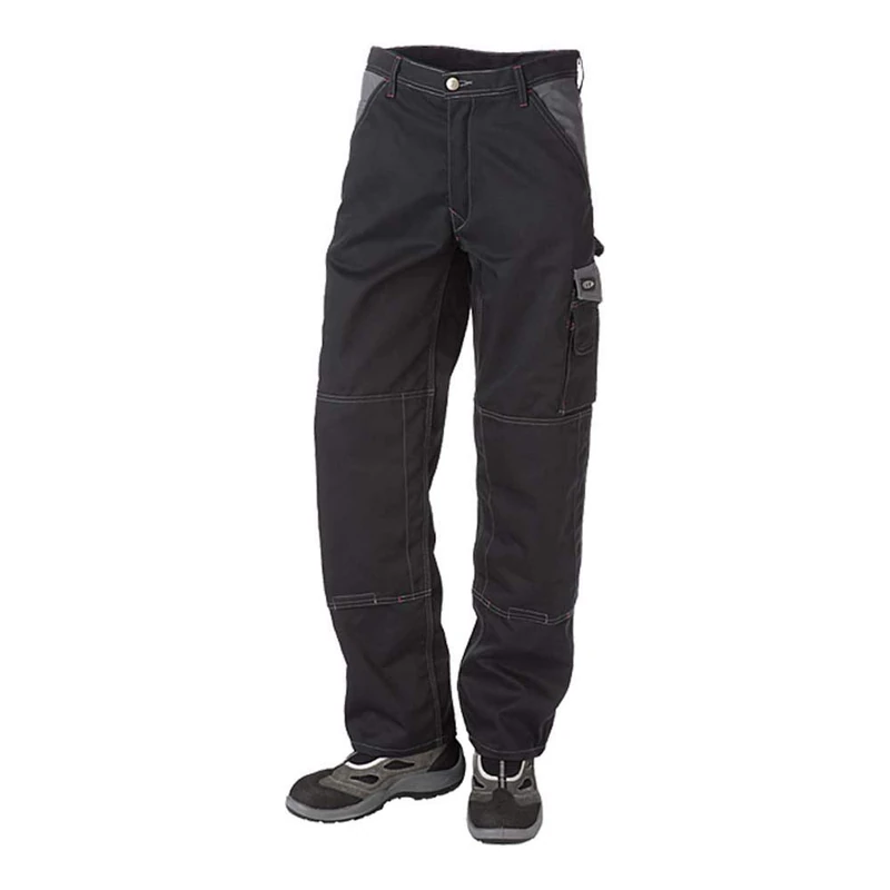 J.A.K. 920651076 Series 9206 65% Polyester/35% Cotton Trousers Black/Grey, 44 R (30/32) Size - Image 1