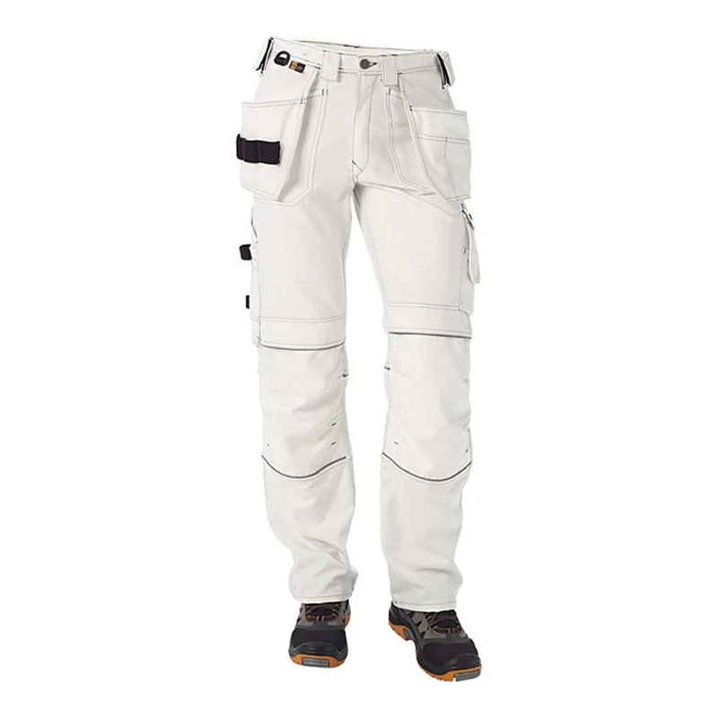 J.A.K. 150104108 Series 1501 60% Cotton/40% Polyester Trousers with Hanging Pockets, White, 60 R (42/32) Size