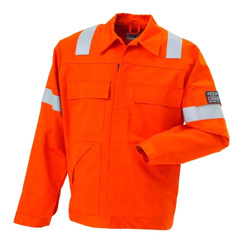 J.A.K. 121020700 Series 12102 65% Cotton / 34% Polyester / 1% Negastat Blouson Jacket, Orange, XS - Image 1