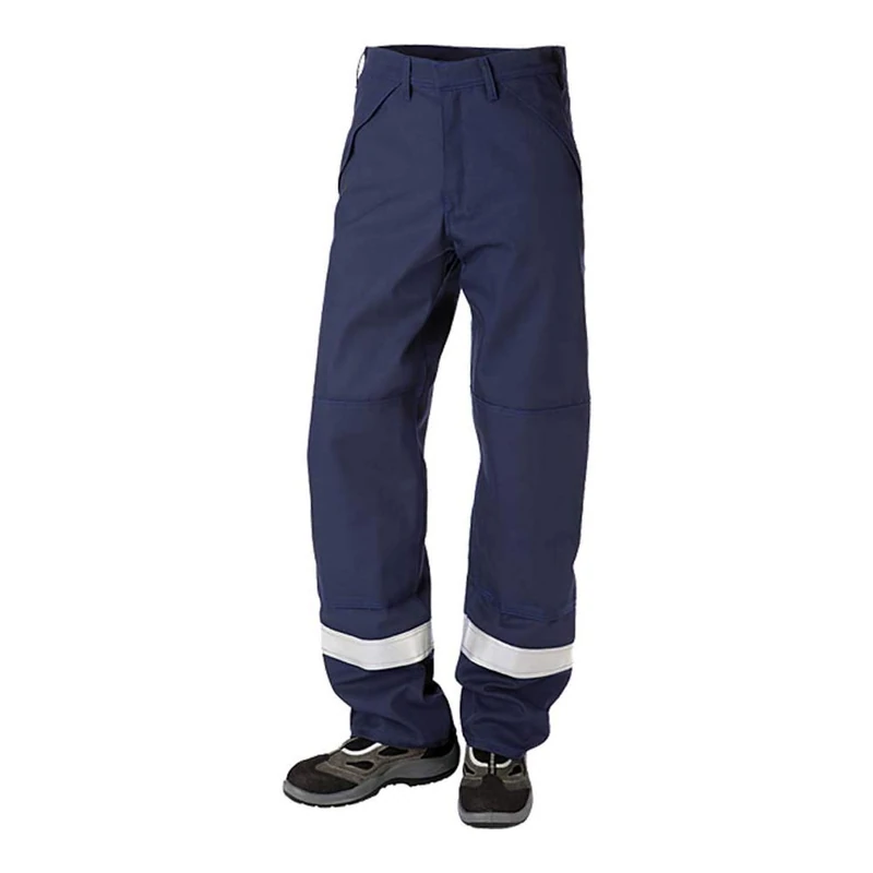 J.A.K. 1200146084 Series 12001 65% Cotton / 34% Polyester / 1% Negastat Trousers Navy/Royal Blue 48 R (34/32) Size