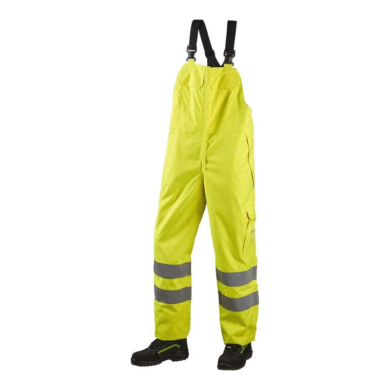 J.A.K. 121372904 Series 12137 98% Oxford Polyester 300D/2% Antistat High Performance Overalls Yellow/Marine XL Size
