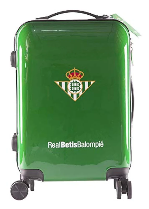 Real Betis Balompié - Travel Suitcase - Compatible with All Types of Airlines - TSA Security Locking System - 8 Swivel Wheels - 55x40x20cm - 2.8kg - Official Product, Real Betis C.f., 55.0 cm (alto) x